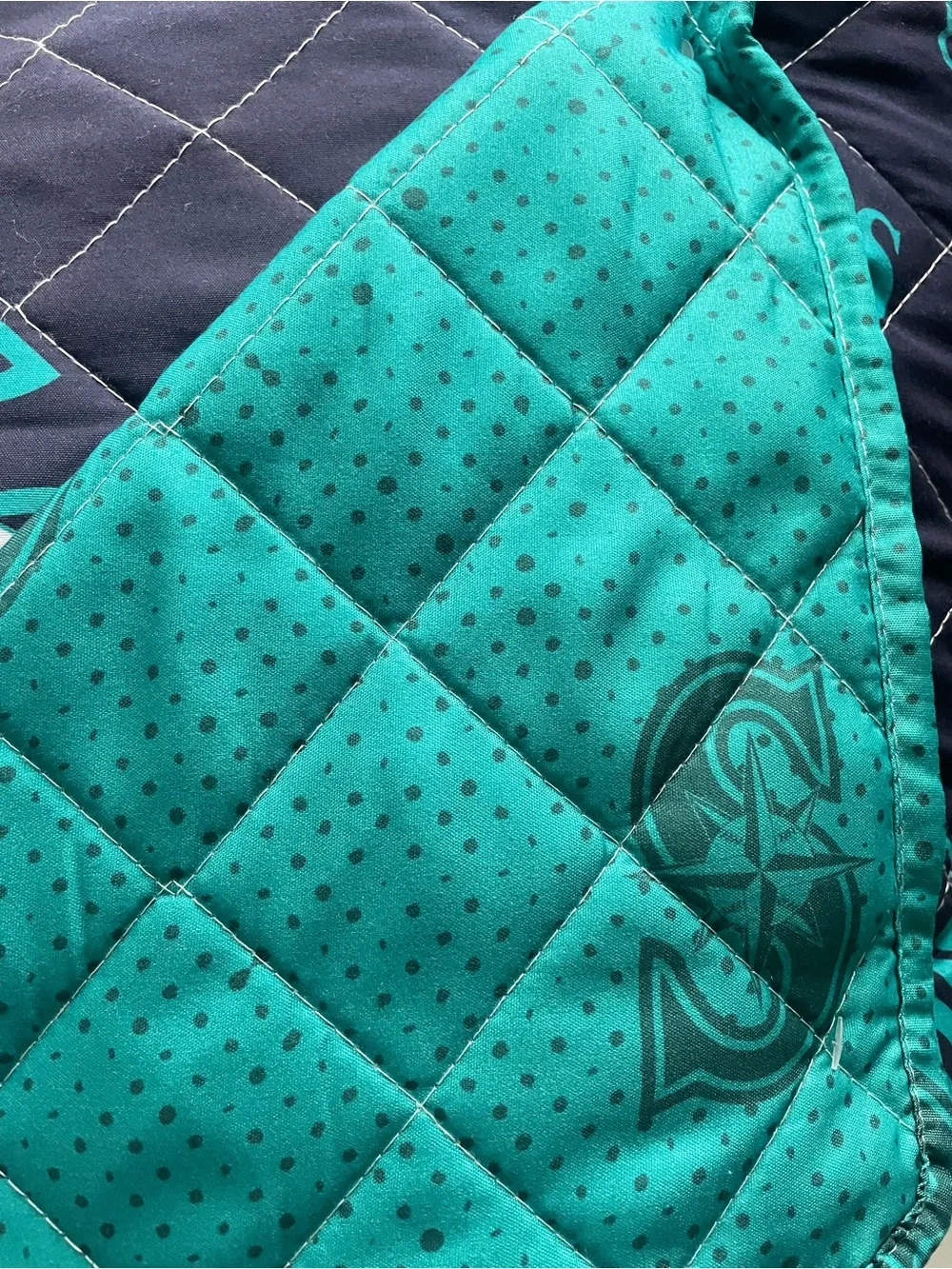 MLB Seattle Mariners Twin Quilted Blanket - Navy & Teal